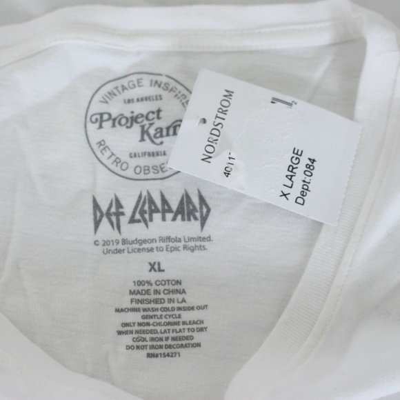 New w/Tags - Def Leppard - Hysteria 1988 Summer Tour Band Tee XL -Project Karma - Picture 5 of 7
